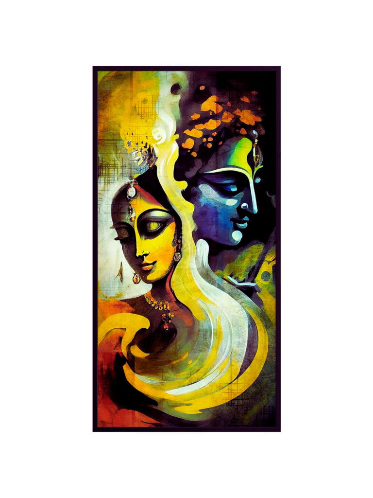 Lord Shiva Parvati Canvas Painting
