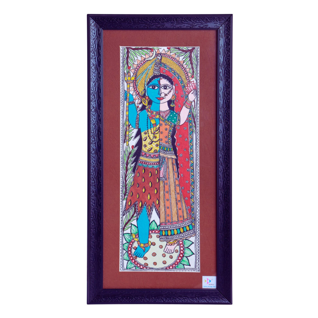 Madhubani Painting Ardhnarishwar