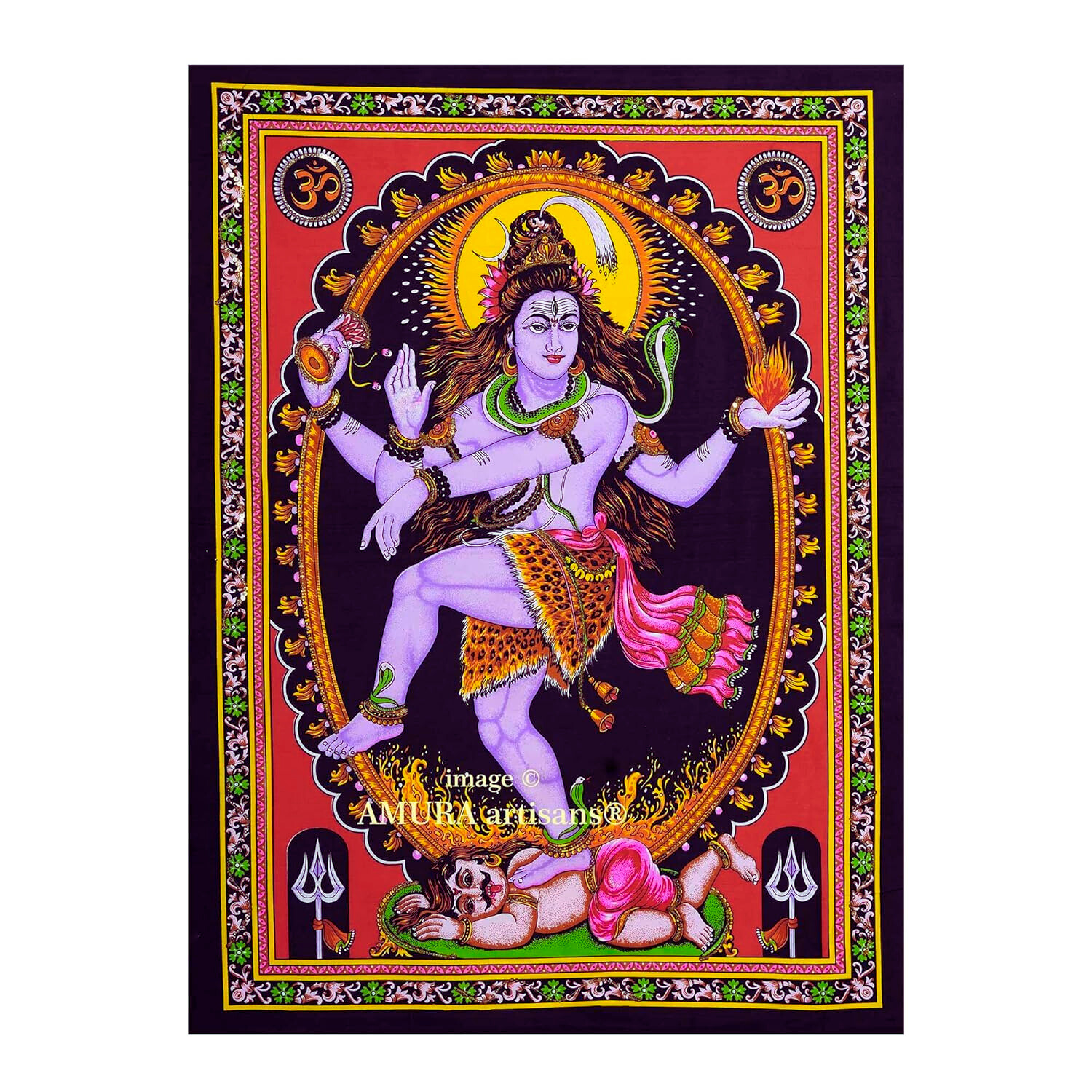 Nataraja-Dancing-Pose-Cotton-Cloth-Poster