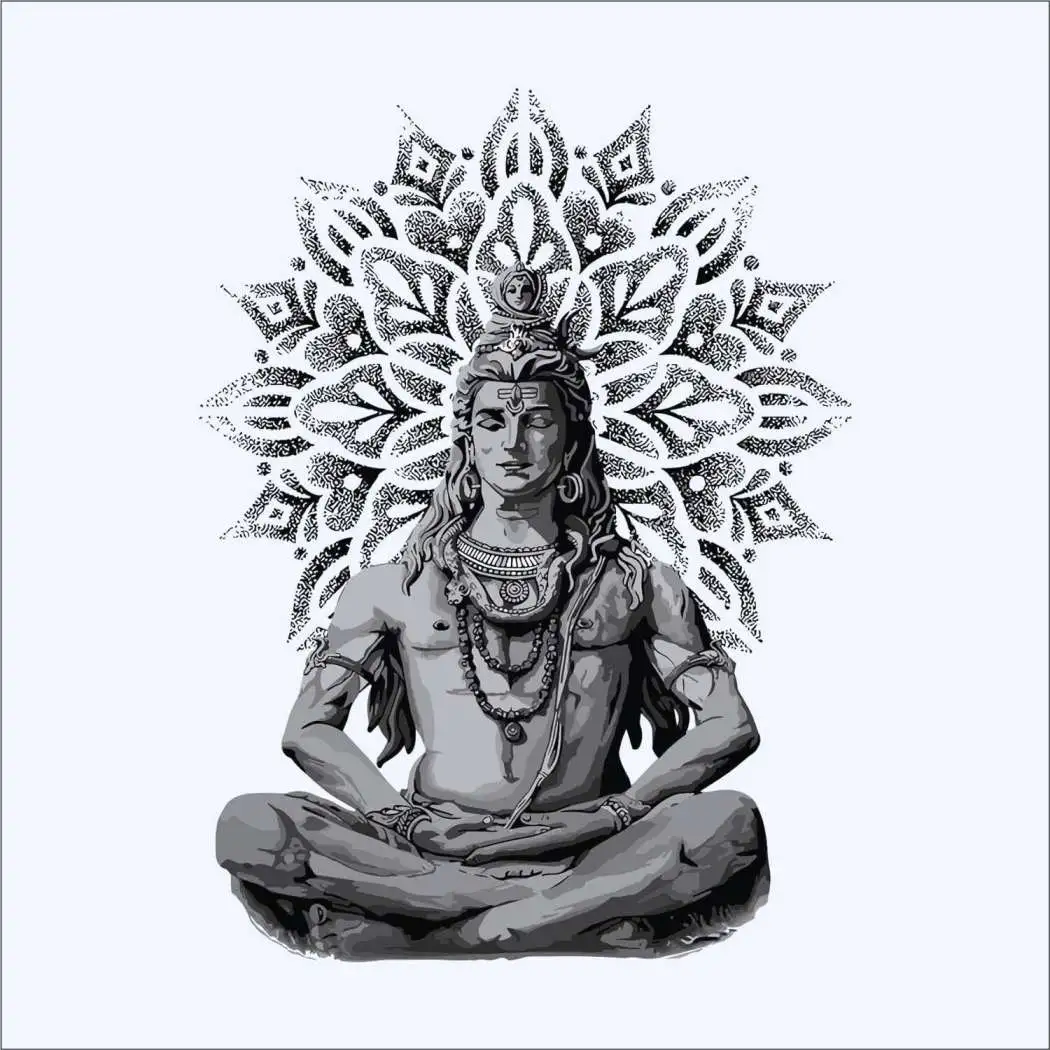 Meditating Shiva Wall Sticker